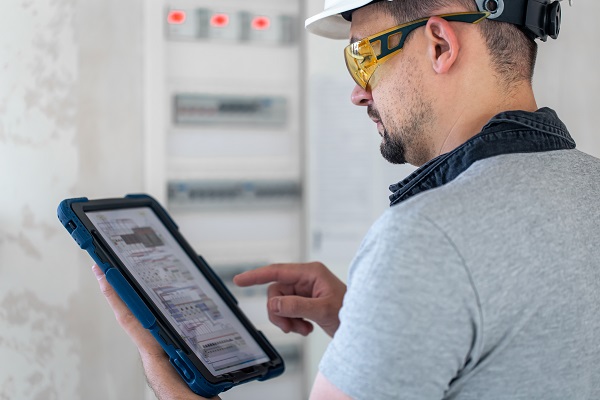 Electrical technician working